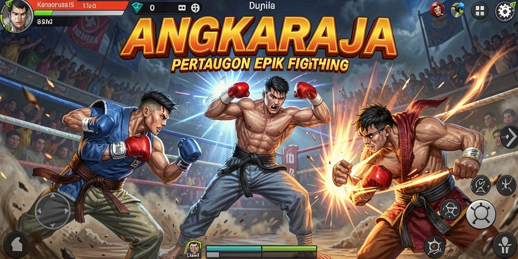 Tampilan permainan pertarungan yang mendebarkan dari ANGKARAJA.
