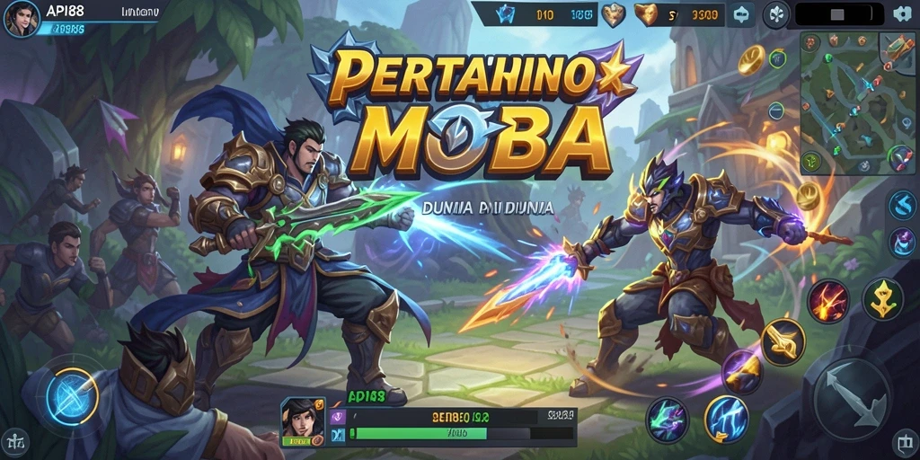 Screenshot API88 menampilkan pertarungan seru dalam arena MOBA.