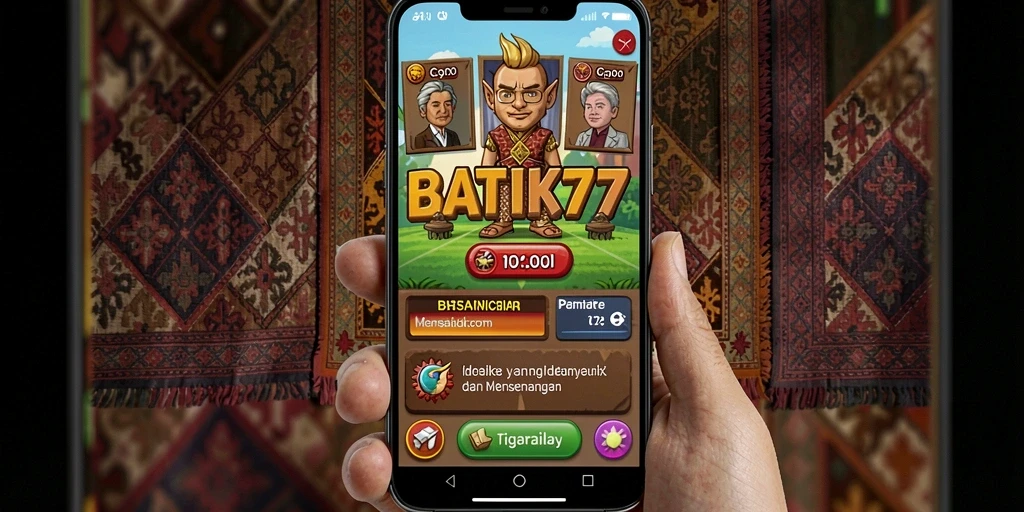 Screenshot gameplay BATIK77 yang menampilkan pengelolaan batik.