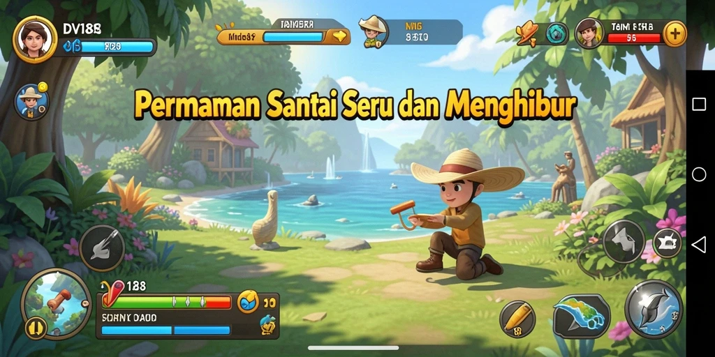 Tampilan gameplay DV188 yang penuh warna dan menyenangkan.
