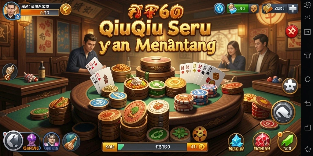Screenshot gameplay QiuQiu yang menegangkan dan seru.