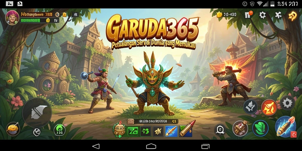 Tampilan gameplay yang menegangkan dalam dunia petualangan GARUDA365.