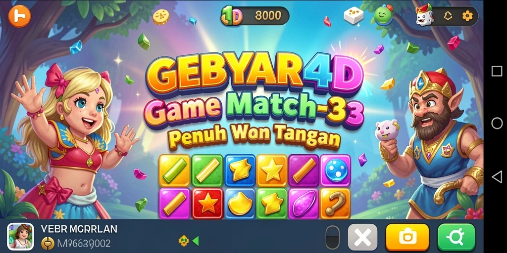 Tampilan gameplay seru GEBYAR4D dengan kombinasi warna-warni.