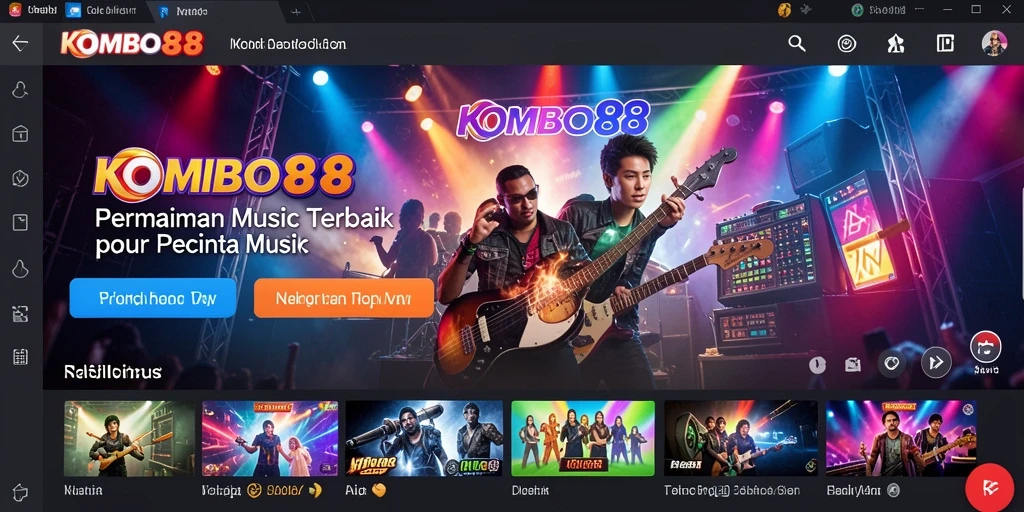 Screenshot dari permainan KOMBO88 yang menampilkan pengalaman musik seru.