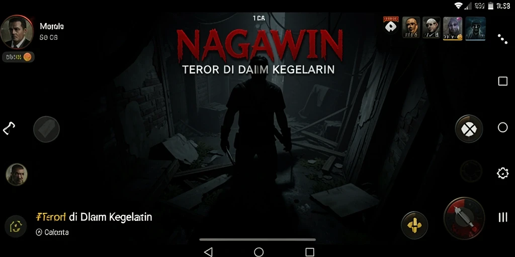 Menampilkan gameplay menyeramkan dari NAGAWIN yang penuh ketegangan.