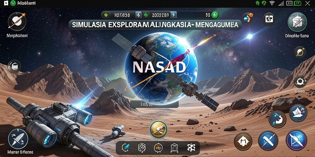 Tampilan gameplay NASA4D yang menakjubkan di luar angkasa.