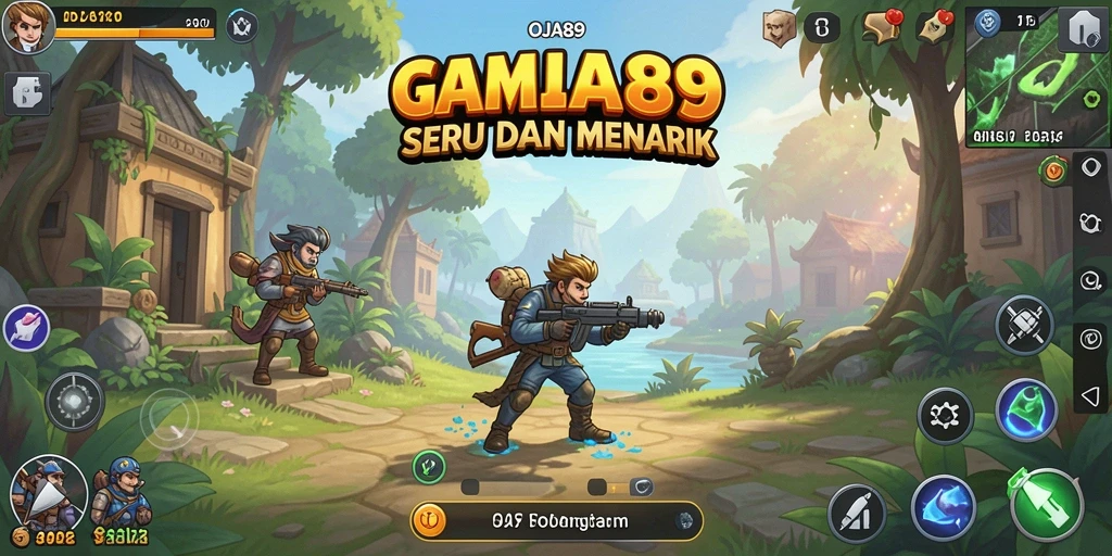 Tampilan gameplay utama OJA89 yang menampilkan fitur Idle yang menarik.