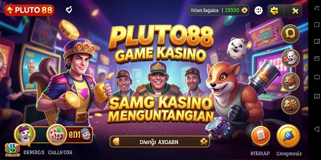 Tangkapan layar gameplay menunjukkan suasana kasino yang mendebarkan.