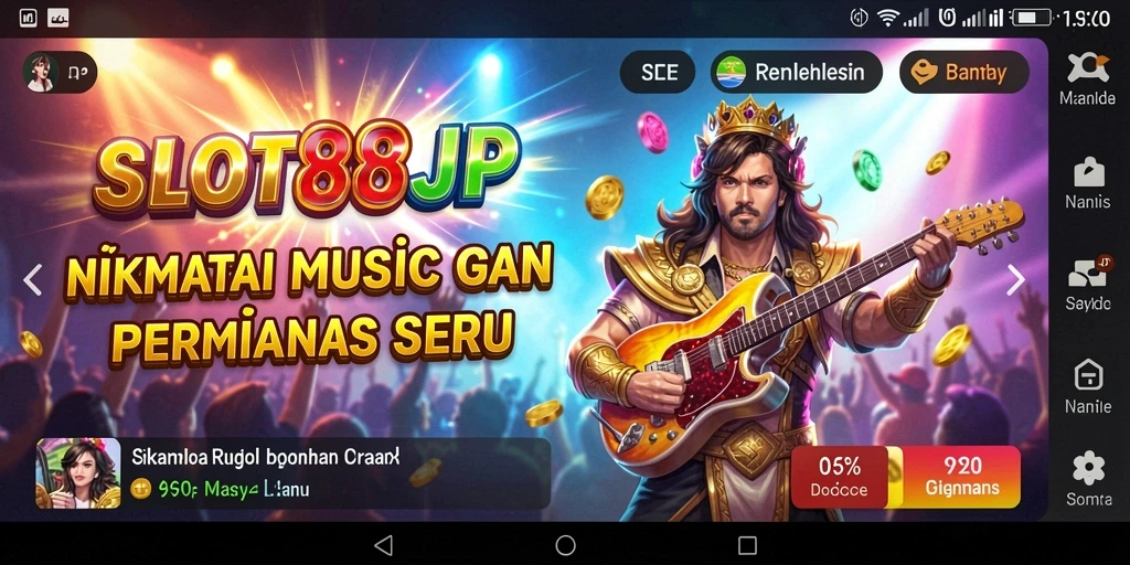 Tampilan gameplay SLOT88JP yang seru dengan iringan musik.