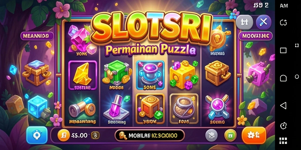 Screenshot gameplay SLOTSRI menampilkan berbagai teka-teki menarik dan menantang.