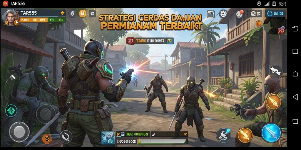 Tampilan gameplay strategis yang mendebarkan dalam TAR555.